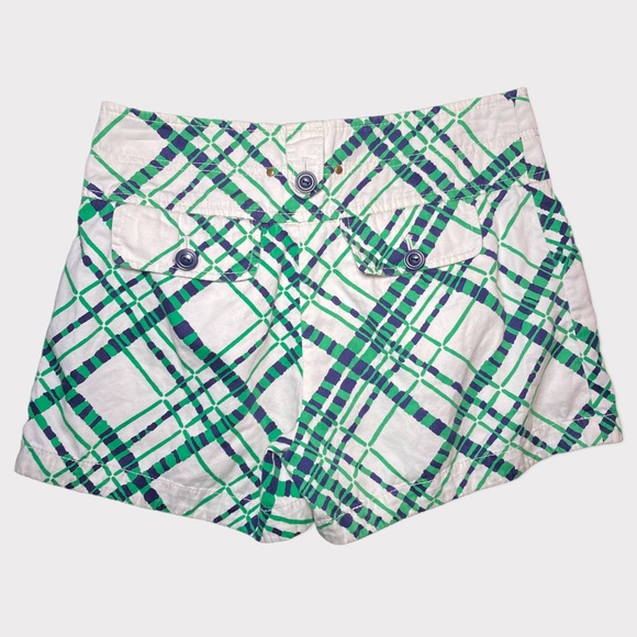 Anthropologie Womens hei hei Shorts Size 0 Multicolor Green White Geometric - Picture 7 of 16